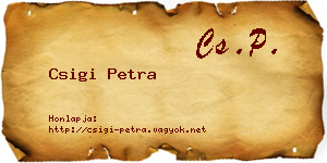 Csigi Petra névjegykártya